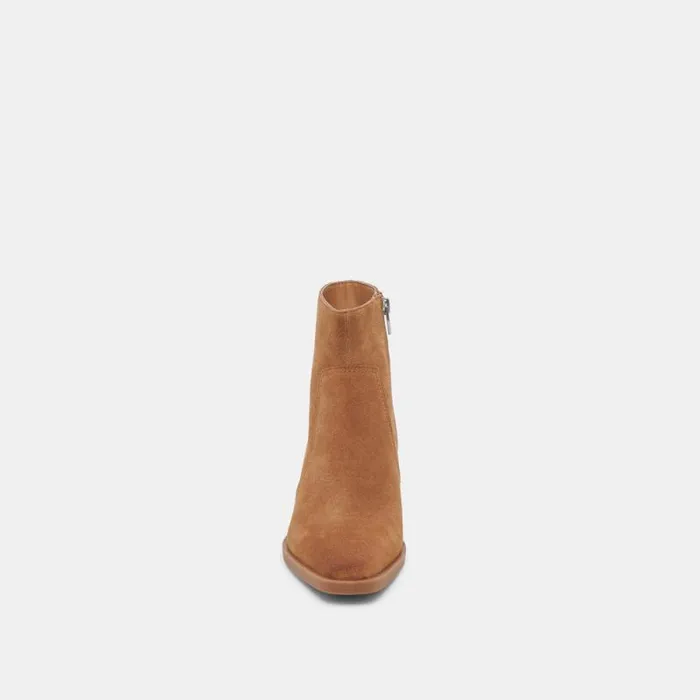 Dolce Vita Fahari H2O Wide Booties Brown Suede Women Boots and Booties
