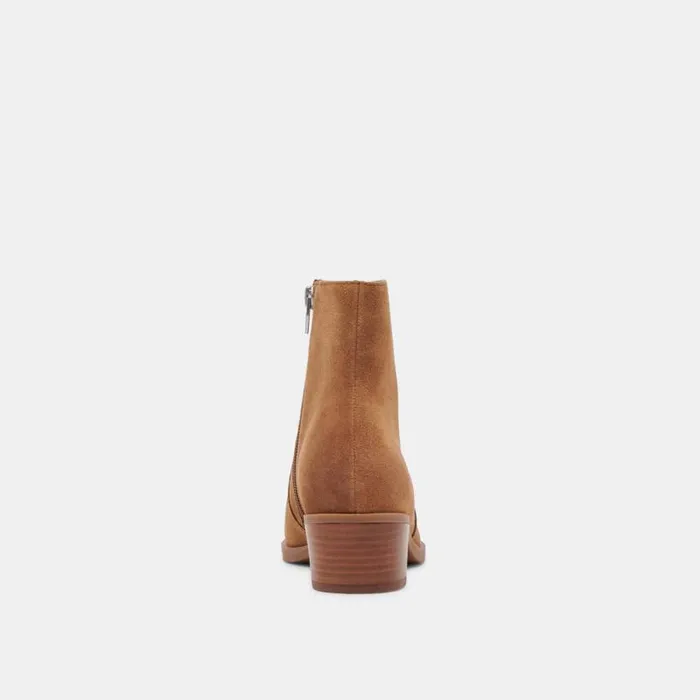 Dolce Vita Fahari H2O Wide Booties Brown Suede Women Boots and Booties