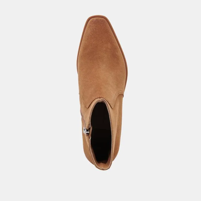 Dolce Vita Fahari H2O Wide Booties Brown Suede Women Boots and Booties