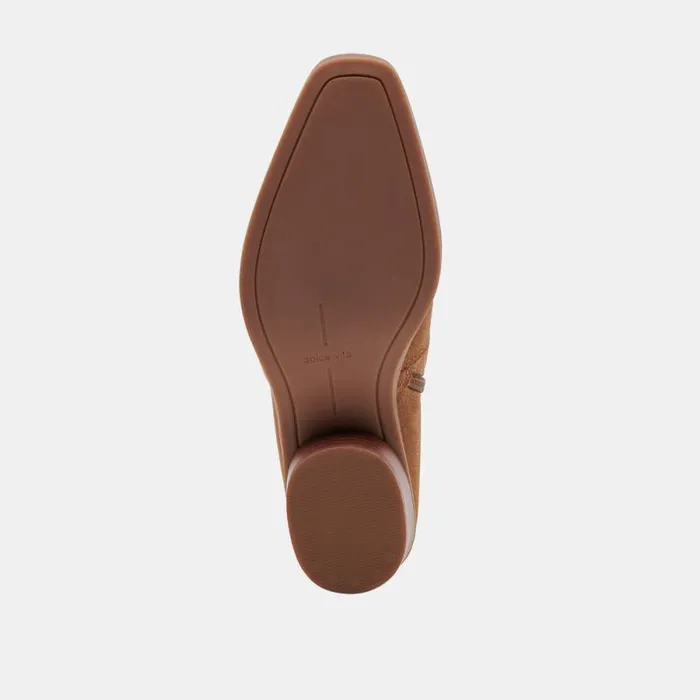 Dolce Vita Fahari H2O Wide Booties Brown Suede Women Boots and Booties