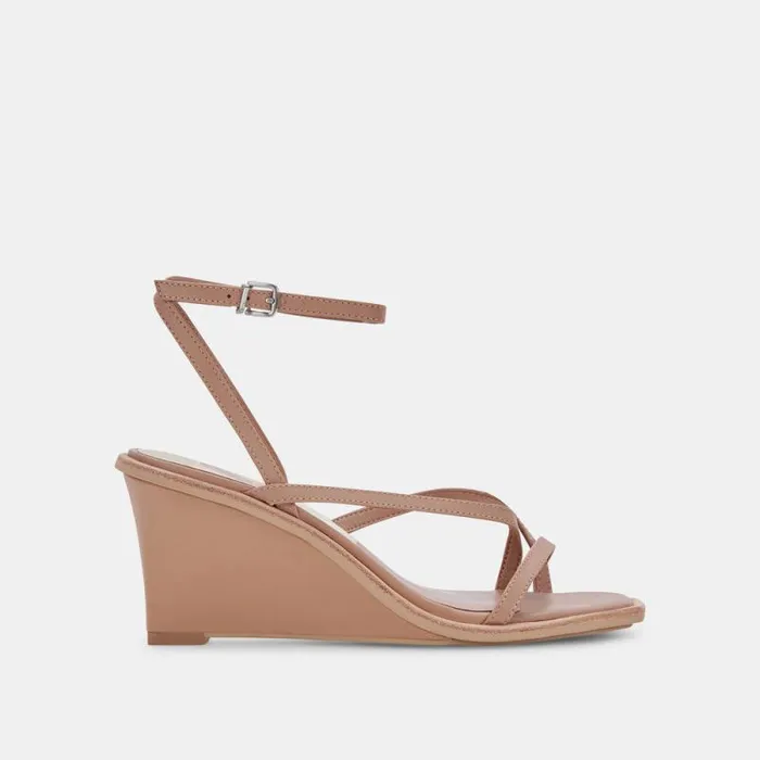 Dolce Vita Gemini Wedges Cafe Leather Women Sandals