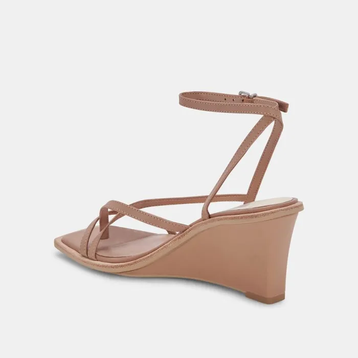 Dolce Vita Gemini Wedges Cafe Leather Women Sandals