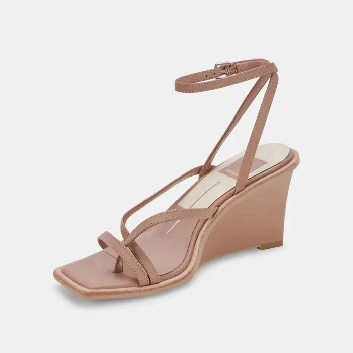 Dolce Vita Gemini Wedges Cafe Leather Women Sandals