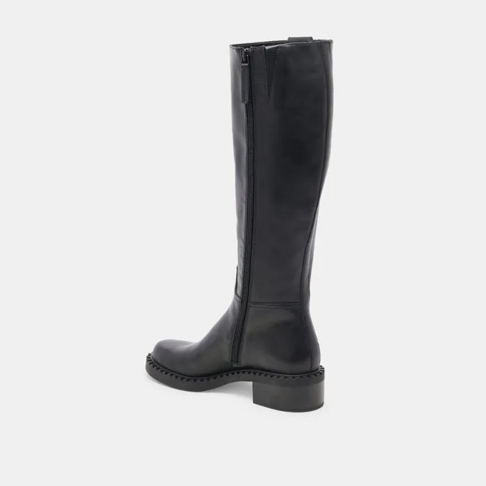 Dolce Vita Glory H2O Extra Wide Calf Boots Black Leather Women Boots and Booties