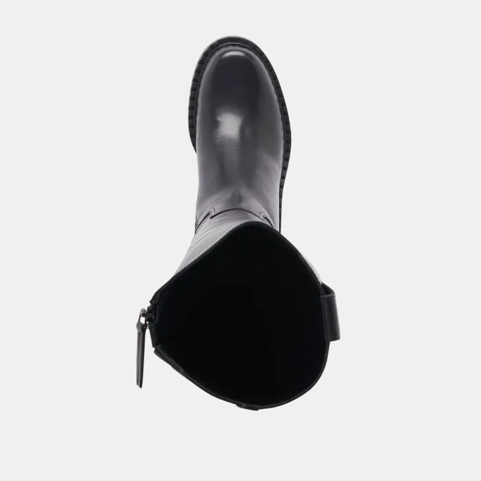 Dolce Vita Glory H2O Extra Wide Calf Boots Black Leather Women Boots and Booties