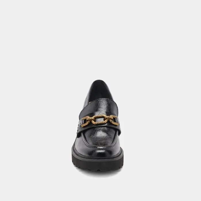 Dolce Vita Harlen Loafer Midnight Crinkle Patent Women Flats and Loafers