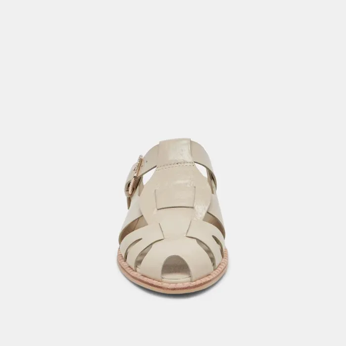 Dolce Vita Hippie Flats Sand Crinkle Patent Women Sandals