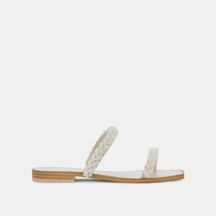 Dolce Vita Ivee Sandals Vanilla Pearls Women Sandals