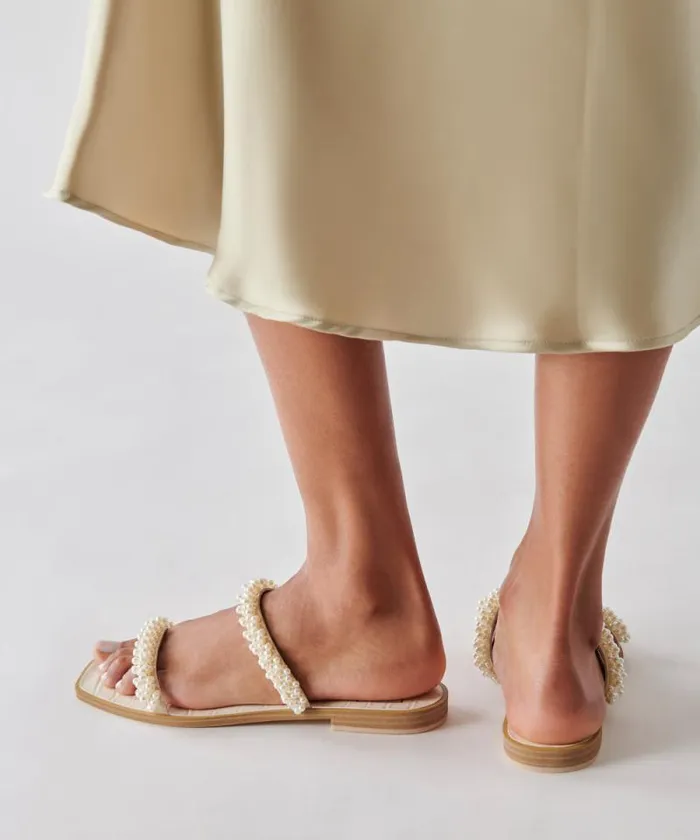 Dolce Vita Ivee Sandals Vanilla Pearls Women Sandals