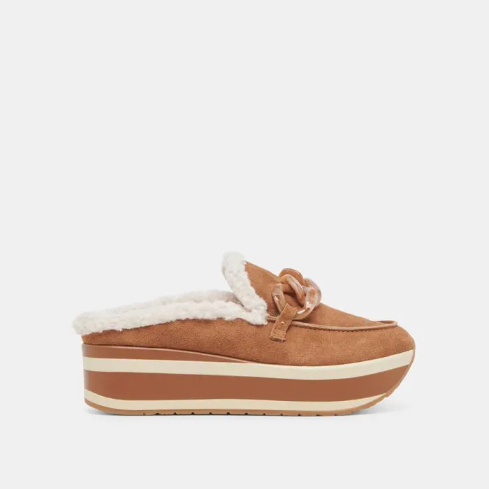Dolce Vita Jamey Plush Sneakers Pecan Suede Women Sneakers