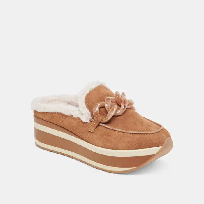 Dolce Vita Jamey Plush Sneakers Pecan Suede Women Sneakers