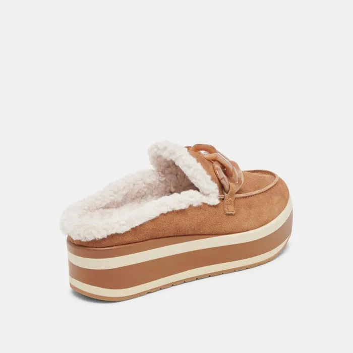 Dolce Vita Jamey Plush Sneakers Pecan Suede Women Sneakers
