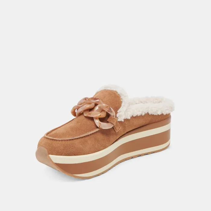 Dolce Vita Jamey Plush Sneakers Pecan Suede Women Sneakers