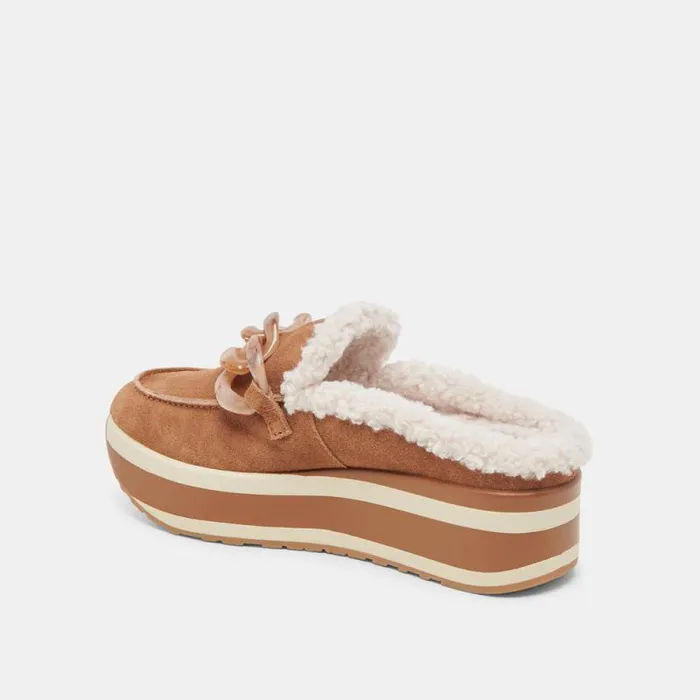 Dolce Vita Jamey Plush Sneakers Pecan Suede Women Sneakers