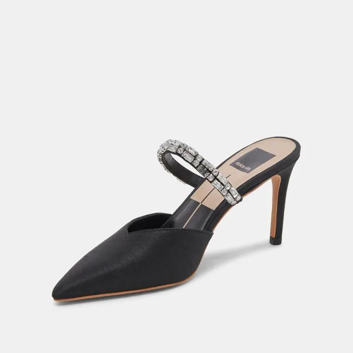 Dolce Vita Kanika Rhinestone Heels Black Rhinestone Women Heels