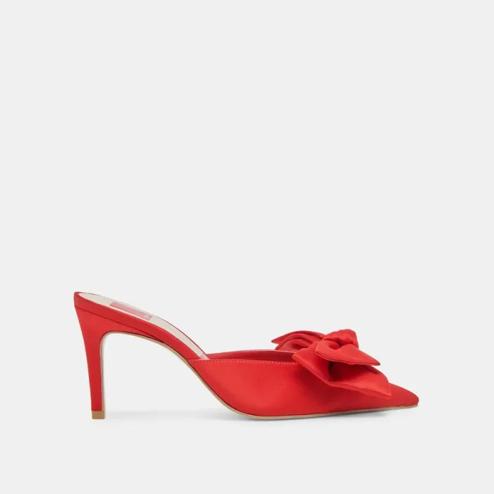 Dolce Vita Kayli Heels Red Satin Women Heels