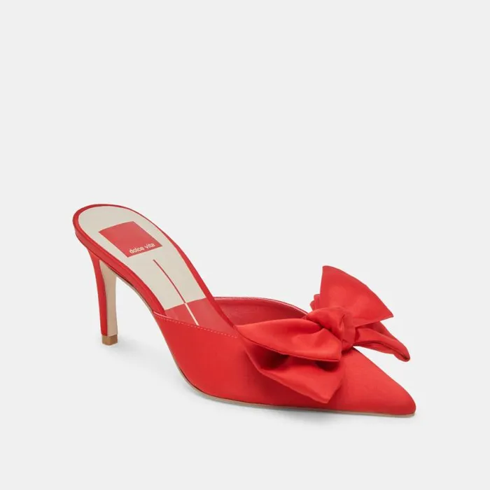 Dolce Vita Kayli Heels Red Satin Women Heels