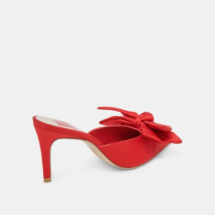 Dolce Vita Kayli Heels Red Satin Women Heels
