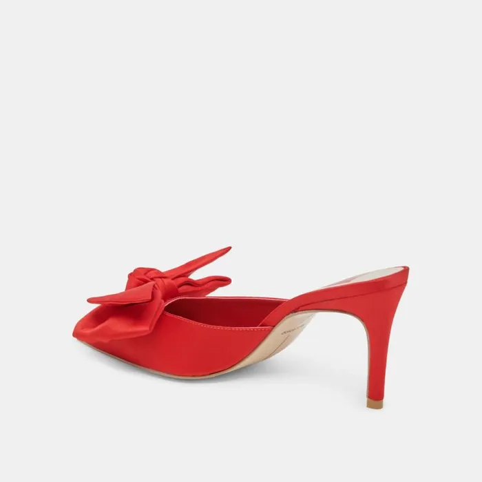 Dolce Vita Kayli Heels Red Satin Women Heels