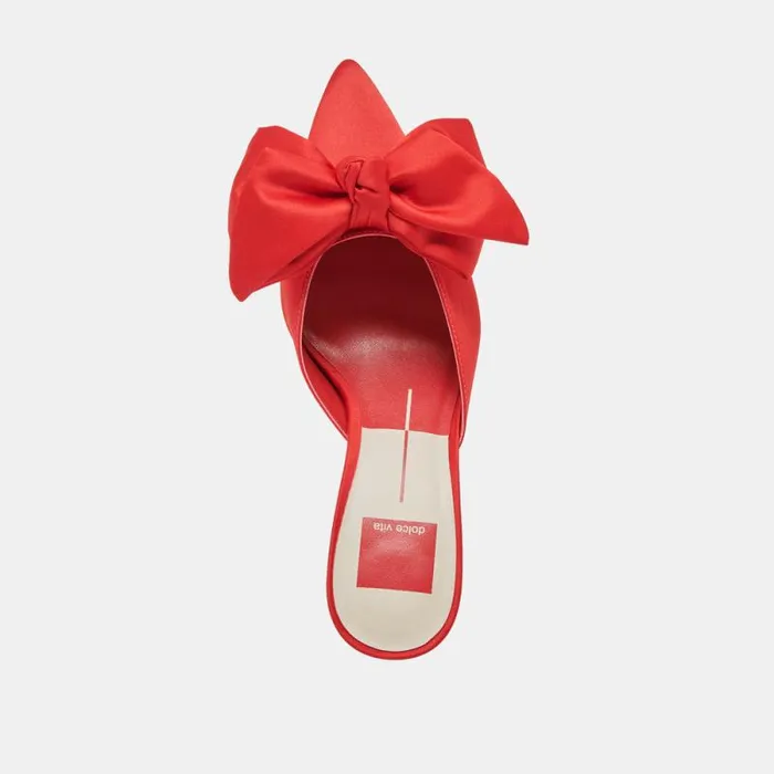 Dolce Vita Kayli Heels Red Satin Women Heels