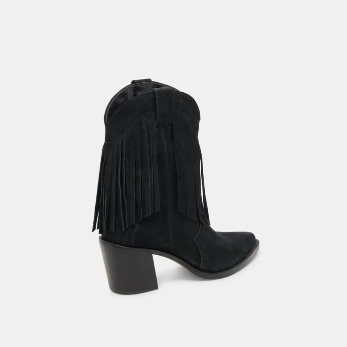 Dolce Vita Kaylie Boots Black Nubuck Women Boots and Booties