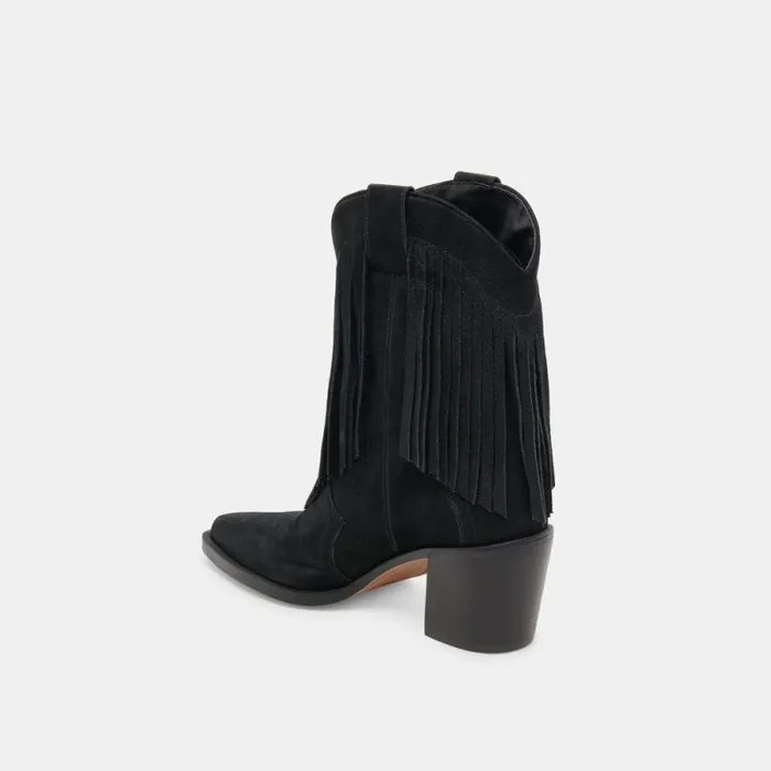 Dolce Vita Kaylie Boots Black Nubuck Women Boots and Booties