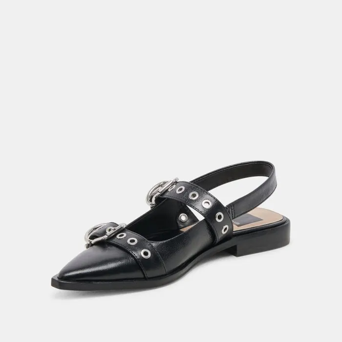 Dolce Vita Labell Flats Midnight Crinkle Patent Women Flats and Loafers