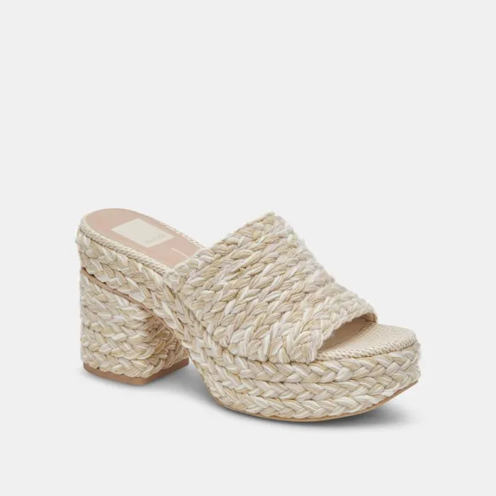 Dolce Vita Lady Heels Ivory Multi Woven Women Heels