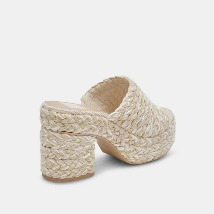 Dolce Vita Lady Heels Ivory Multi Woven Women Heels