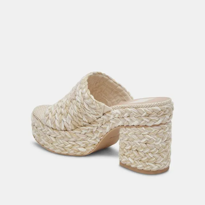 Dolce Vita Lady Heels Ivory Multi Woven Women Heels