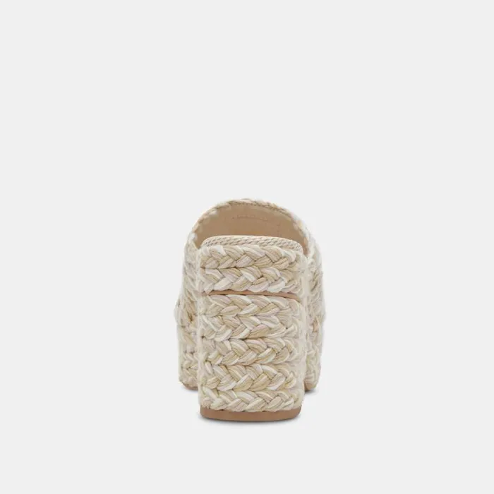 Dolce Vita Lady Heels Ivory Multi Woven Women Heels