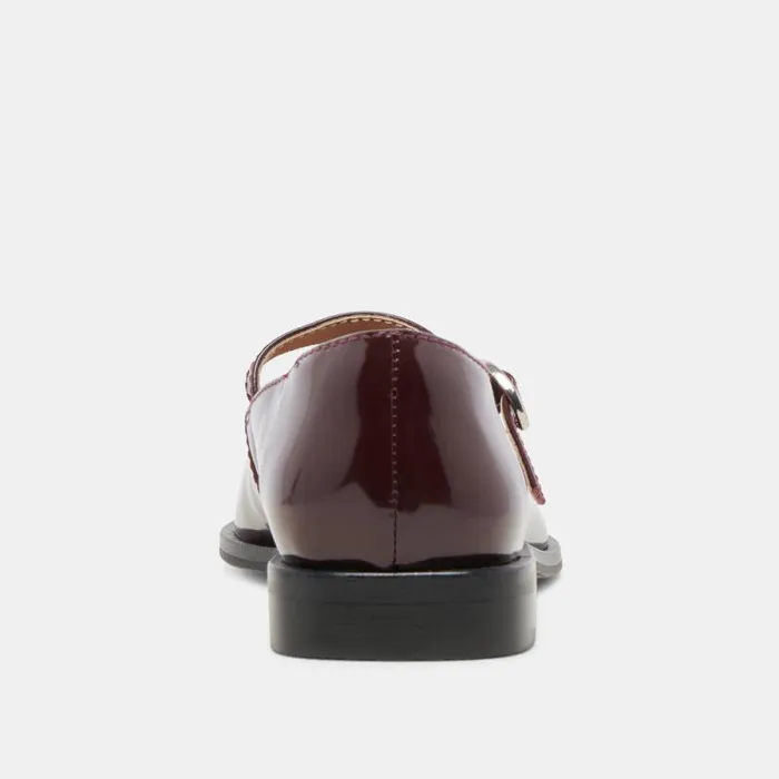 Dolce Vita Largo Flats Cranberry Patent Leather Women Flats and Loafers