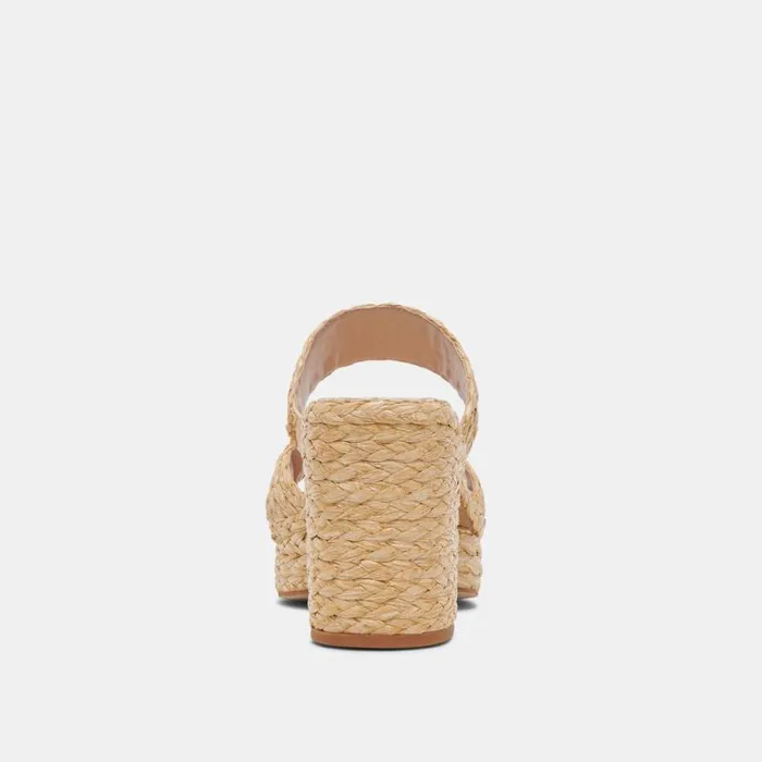 Dolce Vita Latoya Heels Lt Natural Raffia Women Heels