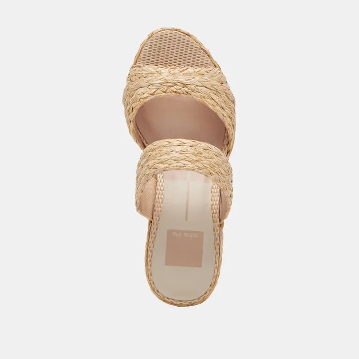 Dolce Vita Latoya Heels Lt Natural Raffia Women Heels