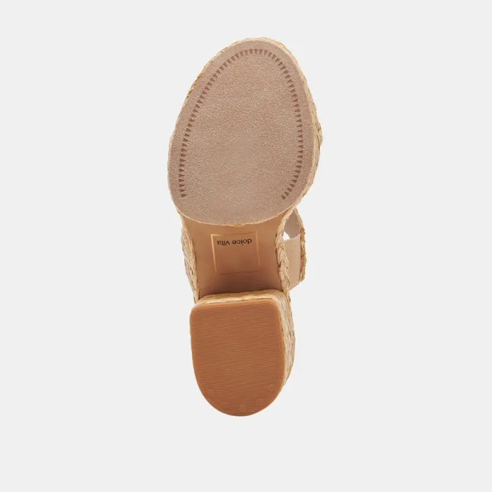 Dolce Vita Latoya Heels Lt Natural Raffia Women Heels