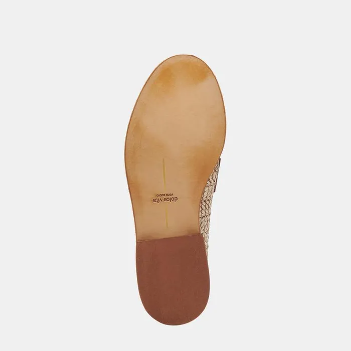 Dolce Vita Marina Loafers Brown Multi Raffia Women Flats and Loafers