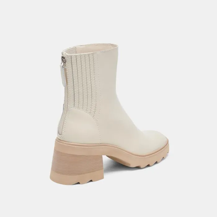Dolce Vita Martey H2O Wide Boots Ivory Leather Women Boots and Booties