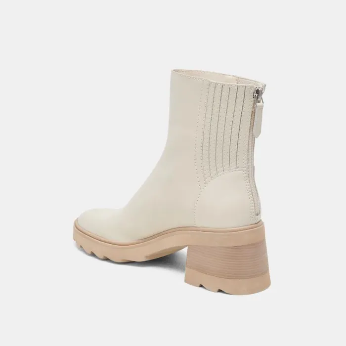 Dolce Vita Martey H2O Wide Boots Ivory Leather Women Boots and Booties