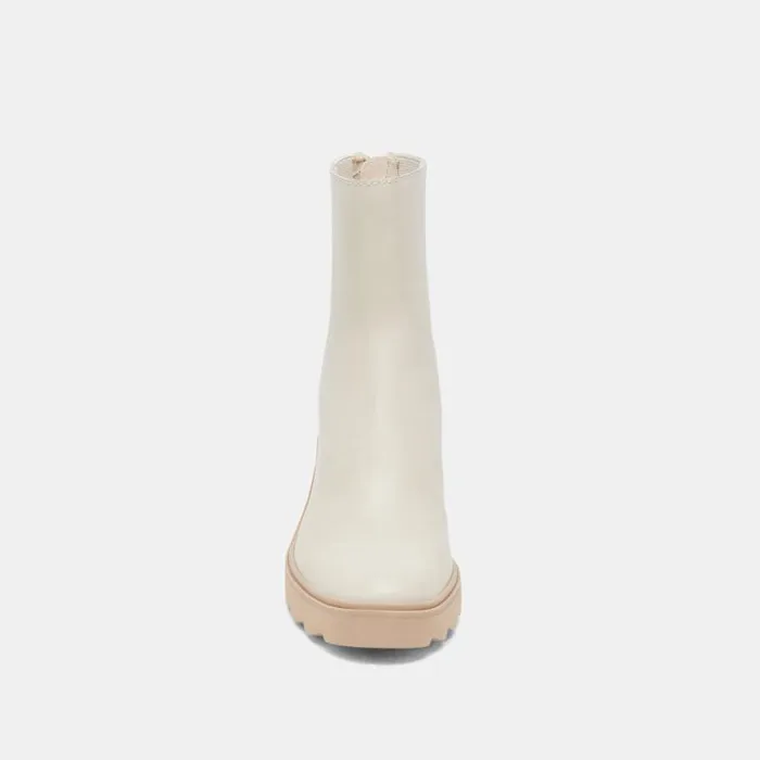 Dolce Vita Martey H2O Wide Boots Ivory Leather Women Boots and Booties