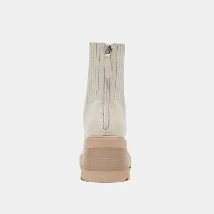 Dolce Vita Martey H2O Wide Boots Ivory Leather Women Boots and Booties