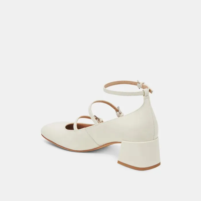 Dolce Vita Meadow Heels White Patent Leather Women Heels