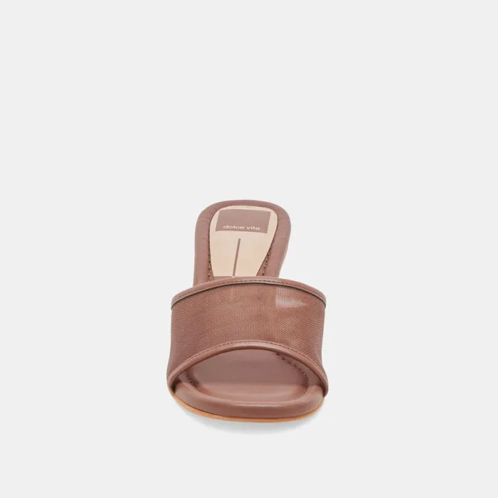 Dolce Vita Meeza Heels Espresso Mesh Women Sandals