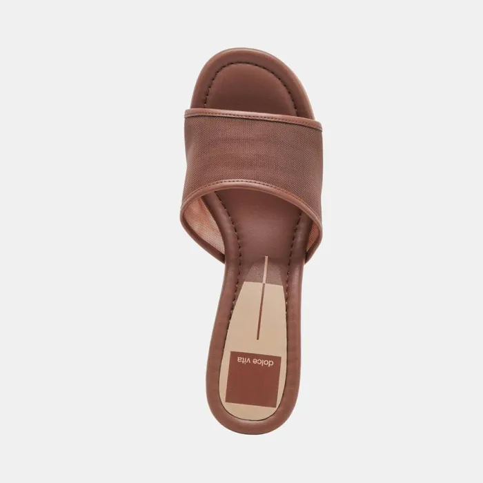 Dolce Vita Meeza Heels Espresso Mesh Women Sandals