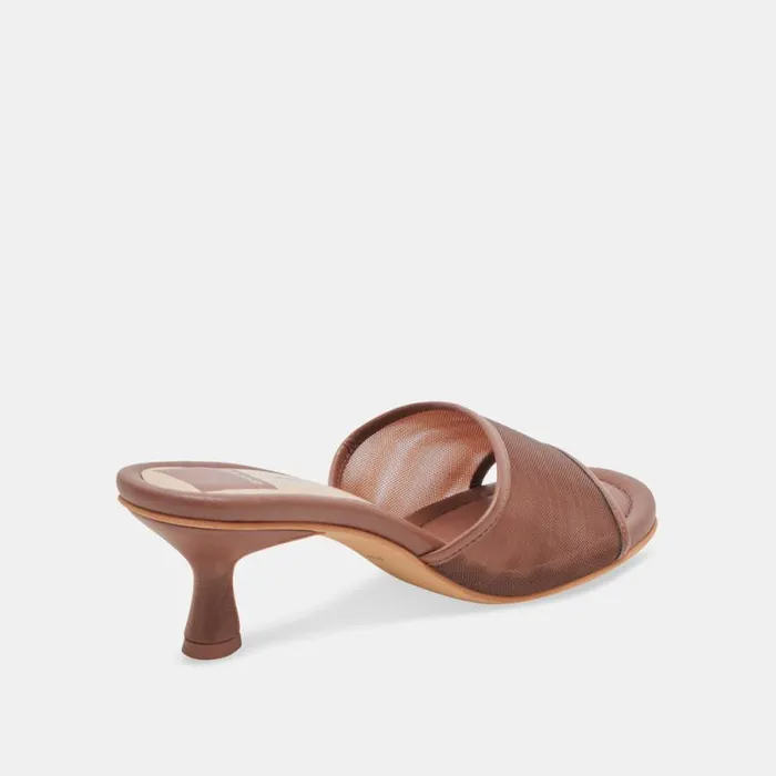 Dolce Vita Meeza Heels Espresso Mesh Women Sandals