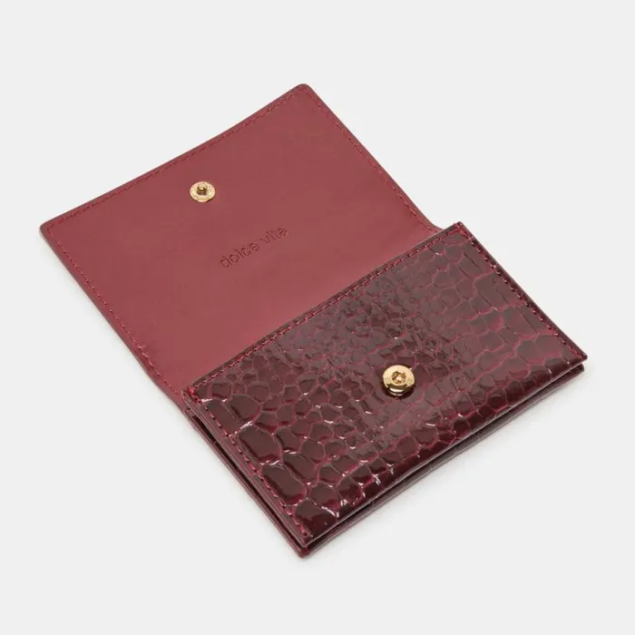 Dolce Vita Minnie Wallet Wine Croco Stella Women Handbags