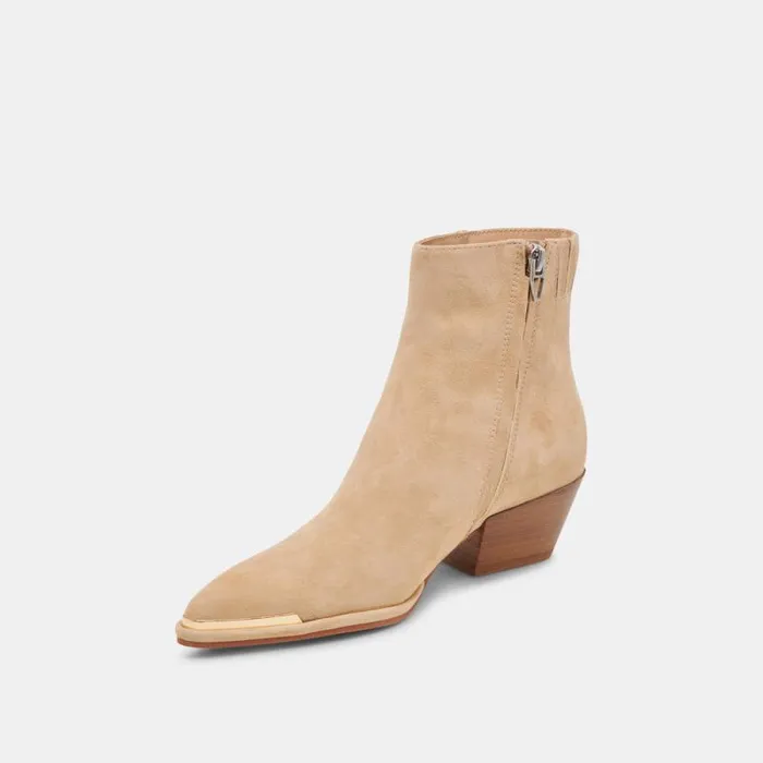 Dolce Vita Nonah Booties Tan Suede Women Boots and Booties