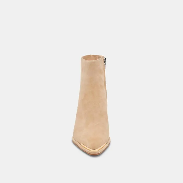 Dolce Vita Nonah Booties Tan Suede Women Boots and Booties