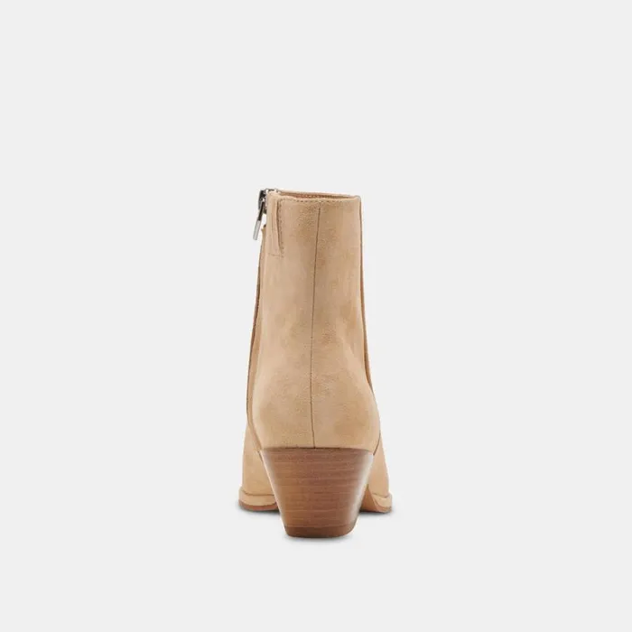 Dolce Vita Nonah Wide Booties Tan Suede Women Boots and Booties