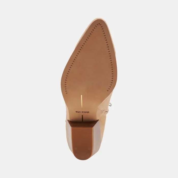 Dolce Vita Nonah Wide Booties Tan Suede Women Boots and Booties