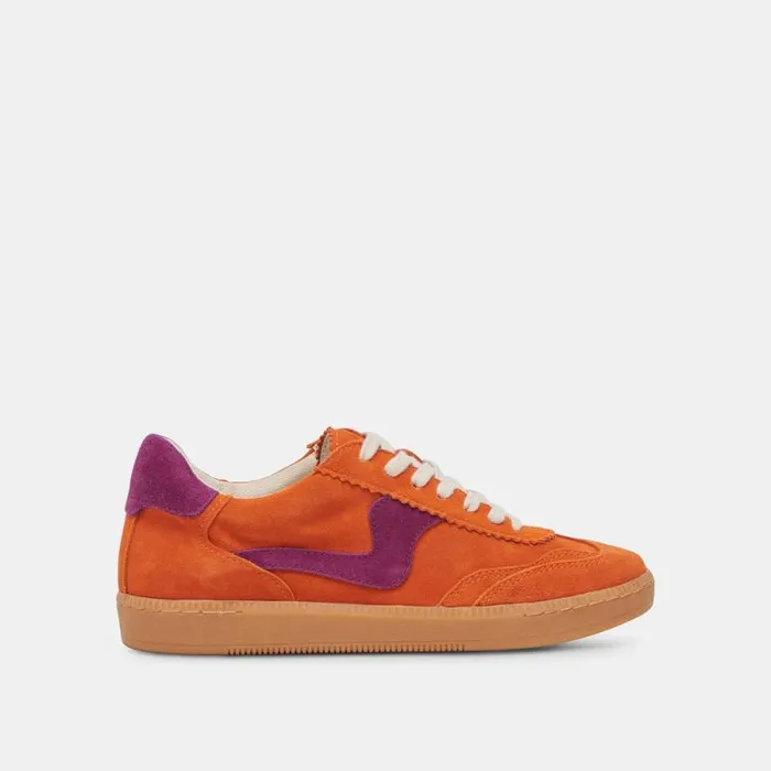 Dolce Vita Notice Sneakers Orange Multi Suede Women Sneakers